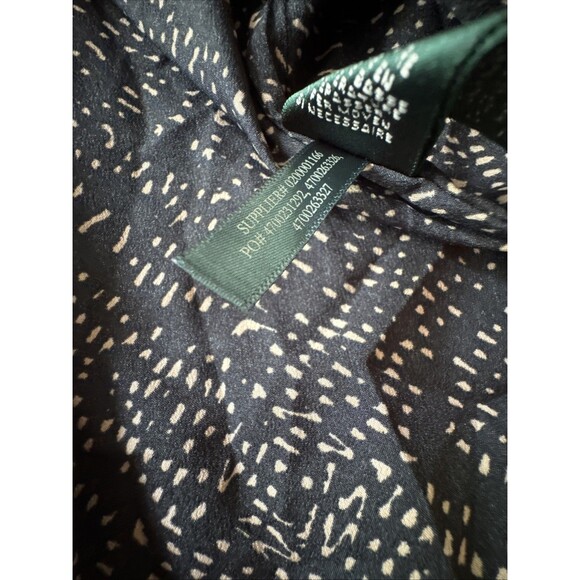 Lauren Ralph Lauren Womens Tunic Flowy Black Tan Flecks Hidden Buttons Size XS - Picture 10 of 10